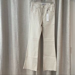 Zara off white flare fit jeans